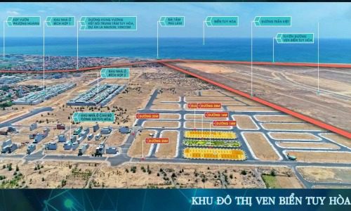 Bán gấp lô biệt thự ven biển TTTP Tuy Hoà, ngay bãi tắm công cộng